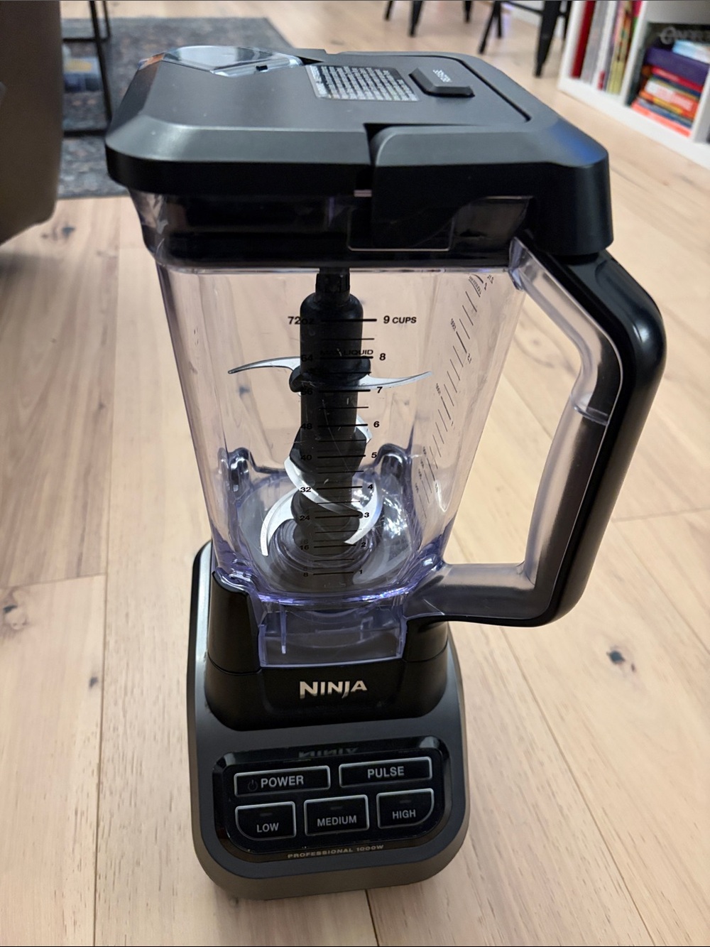 Ninja Black and Clear Countertop Blender with Stacked Blade
